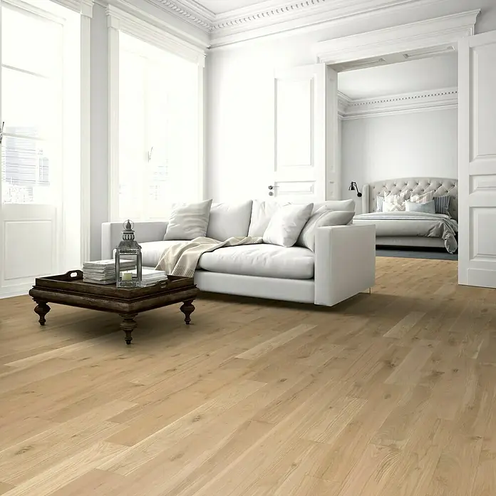 Loevi Massivholzdielen Eiche Natur unbehandelt - 1.800 x 140 x 15 mm, Landhausdiele - Stimmungsaufnahme
