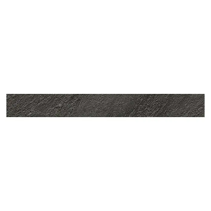 Sockelfliese Lavagna Nera - 7 x 60 cm, Schwarz, Matt - Vorderansicht