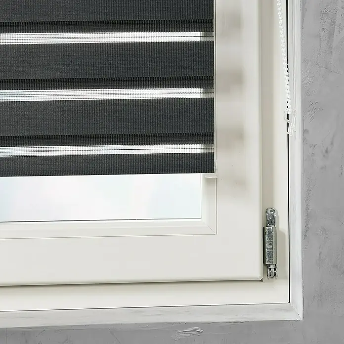 Dvostruka rolo zavjesa Basic - Š x V: 90 x 150 cm, Crne boje - Detaljan prikaz