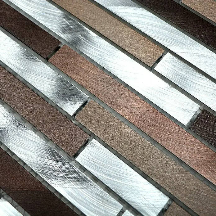 Mosaikfliese Mix XAM A991 - 29,8 x 33,8 cm, Kupfer, Matt