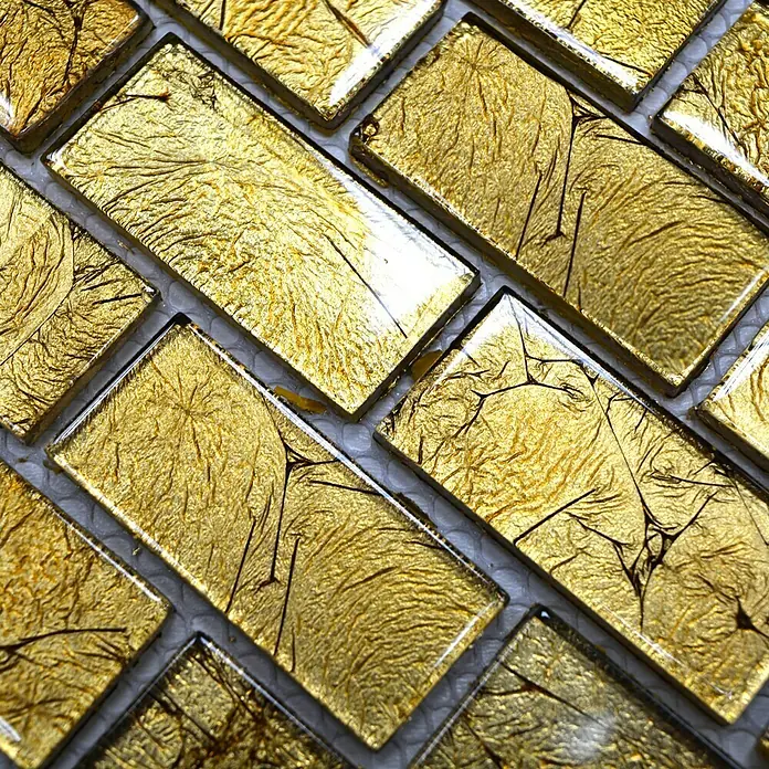 Mosaikfliese Uni Gold CM 4GO30 - 30 x 30 cm, Gold, Glänzend
