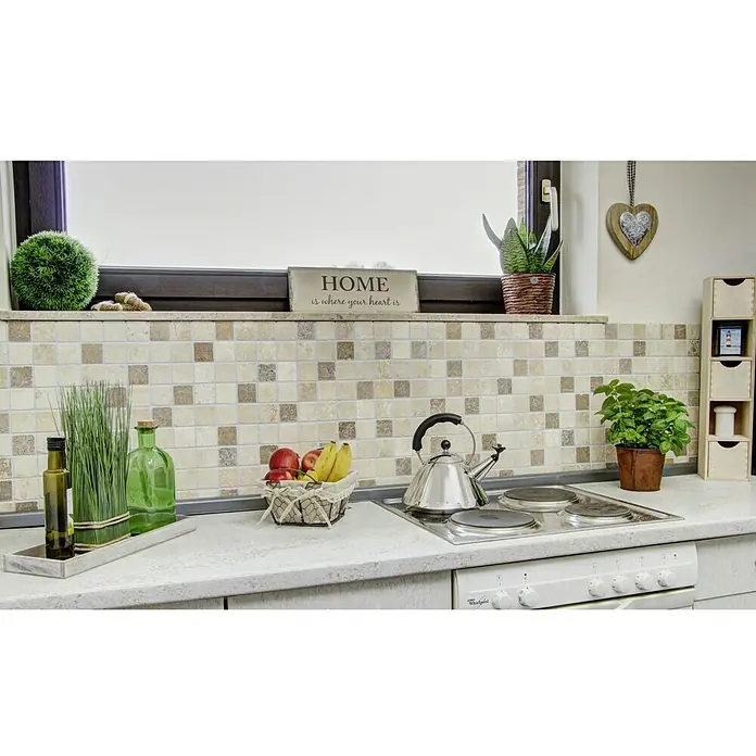 Mosaikfliese Quadrat XNT 46666 - 30,5 x 30,5 cm, Beige, Matt - Stimmungsaufnahme