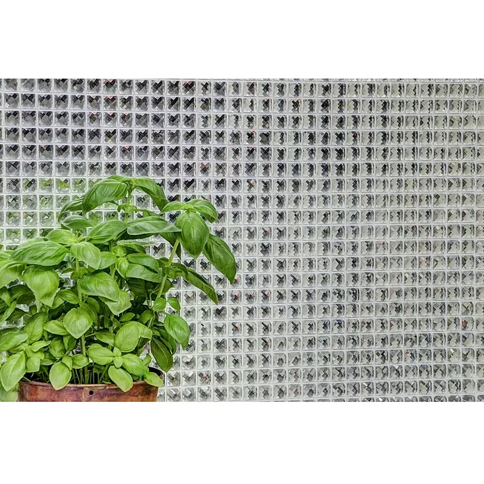 Mosaikfliese Quadrat Crystal XCM SV827 - 30 x 30 cm, Weiß, Glänzend - Detailaufnahme