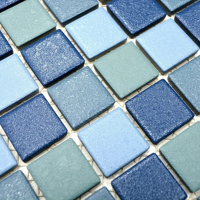 Mosaikfliese Mix JT AT 251 - 32,6 x 30 cm, Blau, Matt