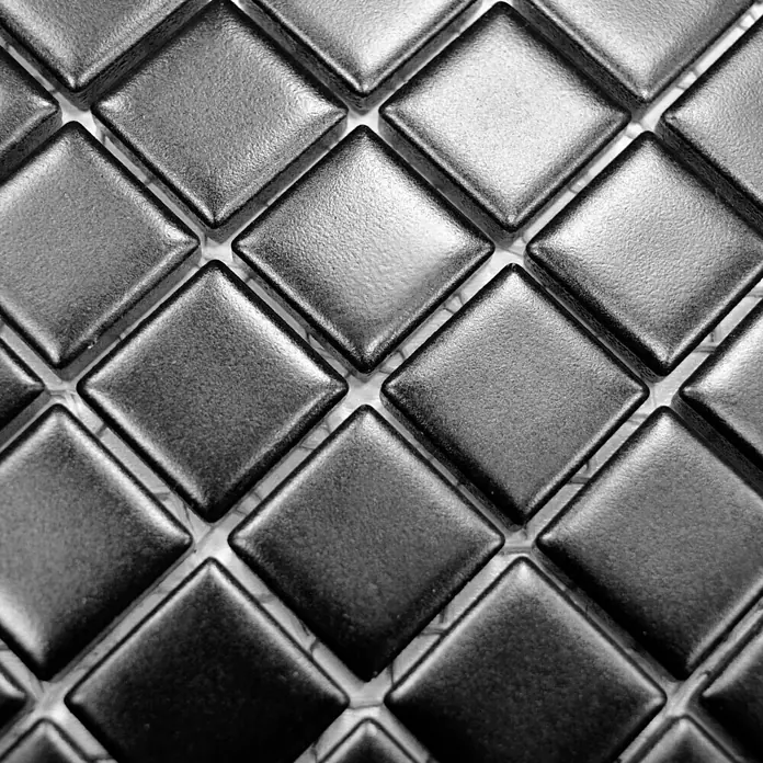 Mosaikfliese Quadrat Uni CG 154 - 29,8 x 29,8 cm, Schwarz, Matt