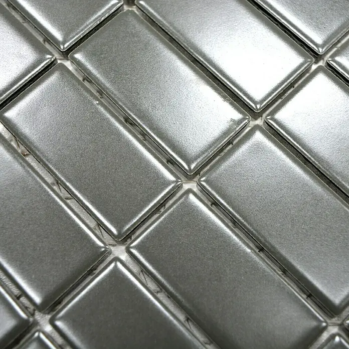 Mosaikfliese Uni ST 385 - 29,8 x 29,8 cm, Grau, Matt