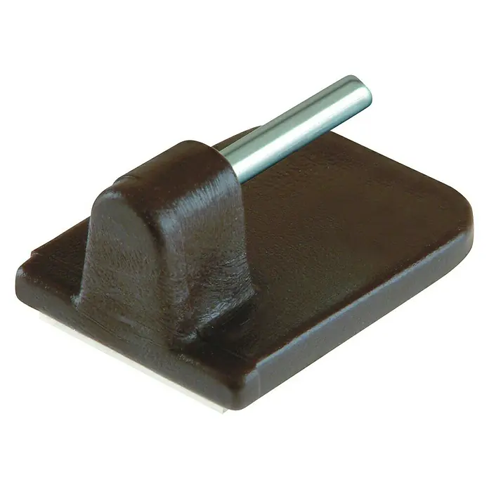 Stabilit Vitragenhaken - L x B: 17 x 24 mm, Braun, 4 Stk. - Ansicht von oben