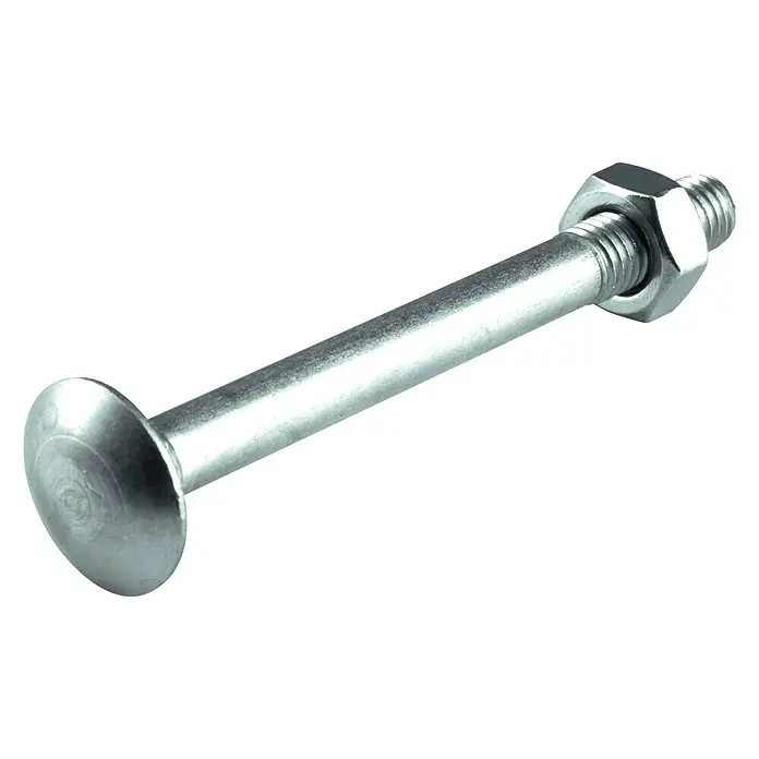 Stabilit Schlossschraube mit Mutter - Länge: 60 mm, M8, Edelstahl, 4 Stk., Flachrundkopf - Ansicht von oben