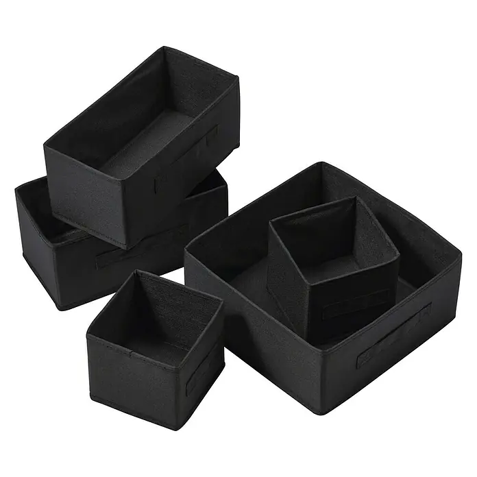 Venus Conjunto de almacenaje para baño Björg - 5 piezas, Negro
