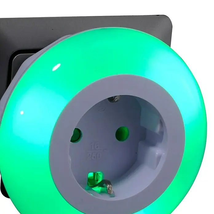 LeuchtenDirekt Noćna LED svjetiljka - 0,6 W, Promjer: 8 cm, Topla bijela - Pogled s lijeve strane