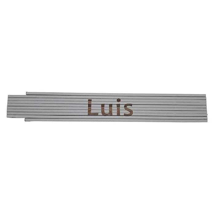Heka Zollstock - Aufdruck: Luis, Länge: 2 m, Weiß