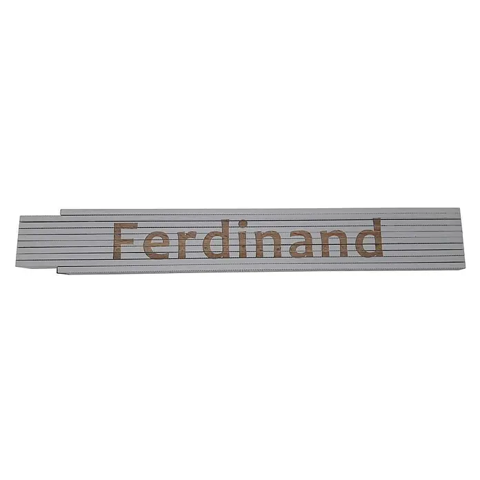Heka Zollstock - Aufdruck: Ferdinand, Länge: 2 m, Weiß
