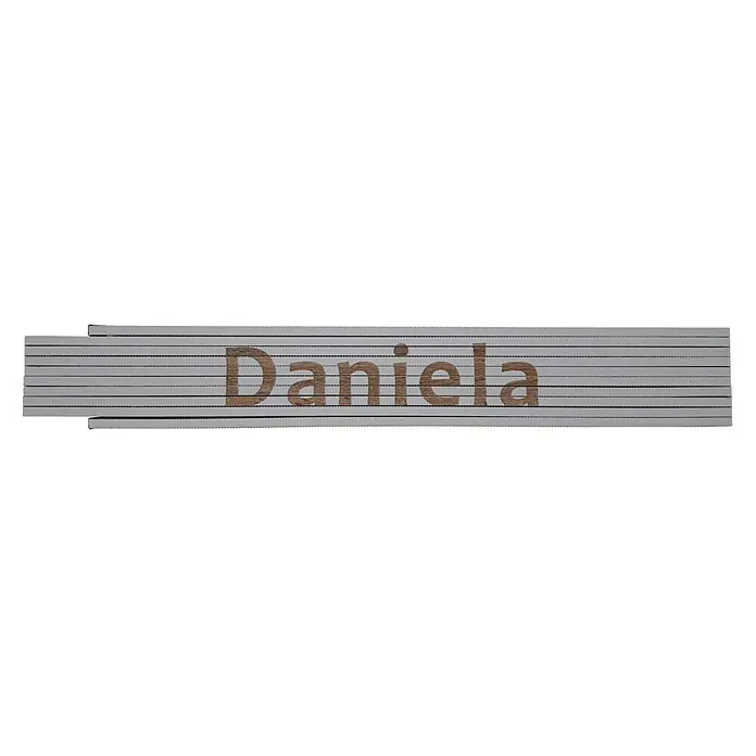Heka Zollstock - Aufdruck: Daniela, Länge: 2 m, Weiß