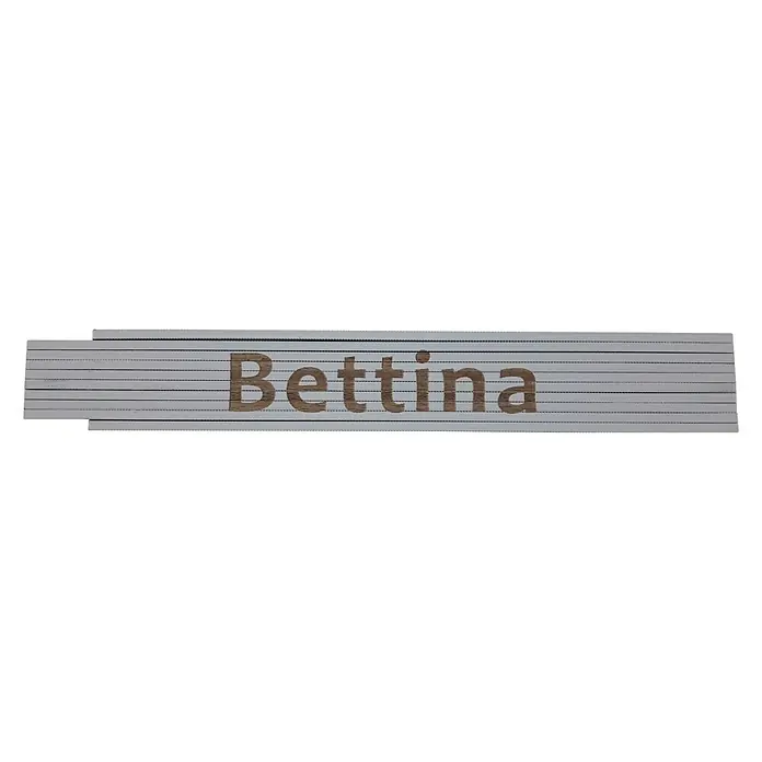 Heka Zollstock - Aufdruck: Bettina, Länge: 2 m, Weiß