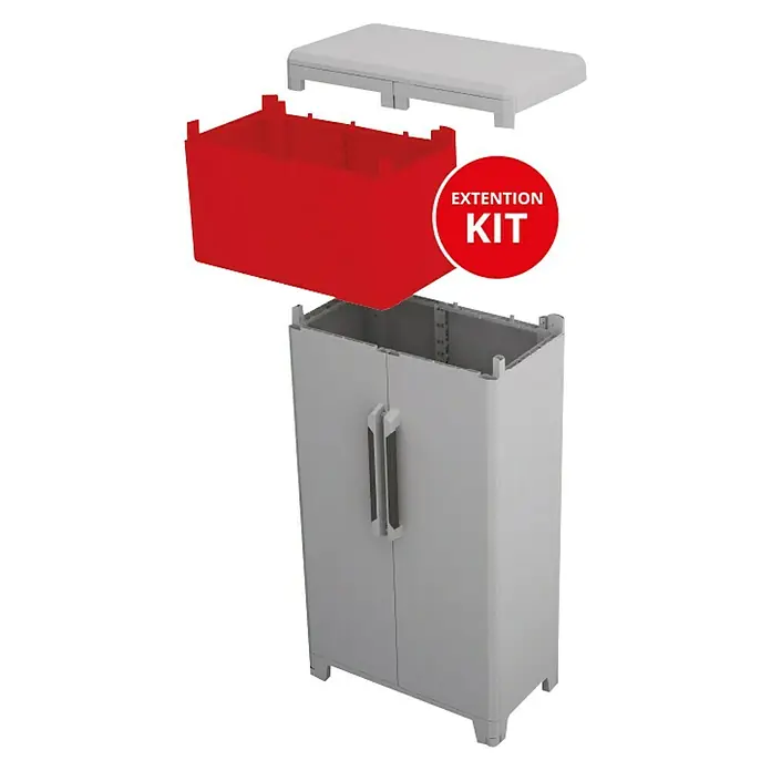 Terry Transforming Kunststoffschrank Erweiterung Modular - L x B x H: 43,6 x 78 x 41,4 cm, Traglast Boden von 7,5 kg bis 40 kg