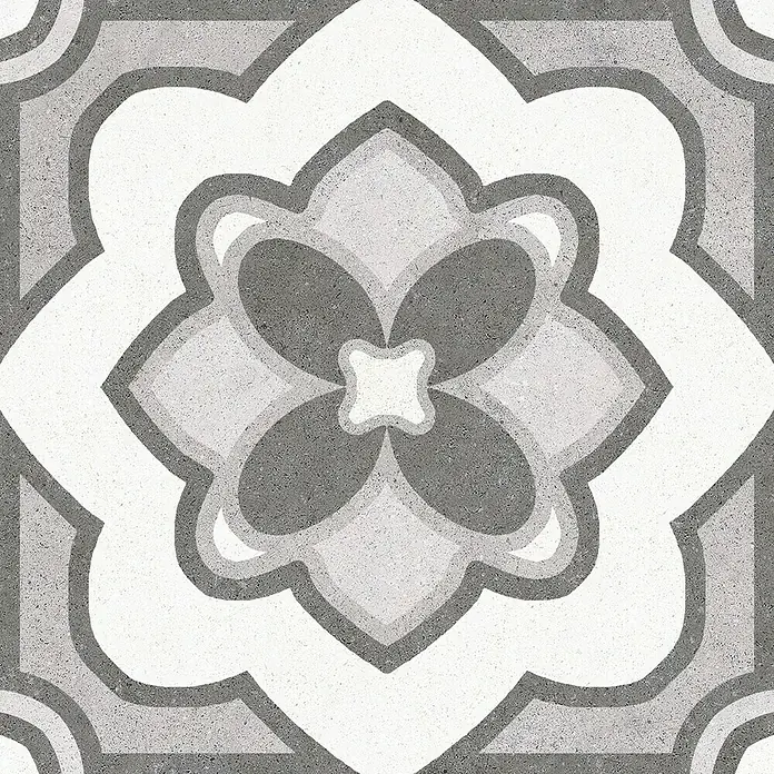 Porculanska pločica Vintage Mix - 25 x 25 cm, Bijelo-sive boje, Mat