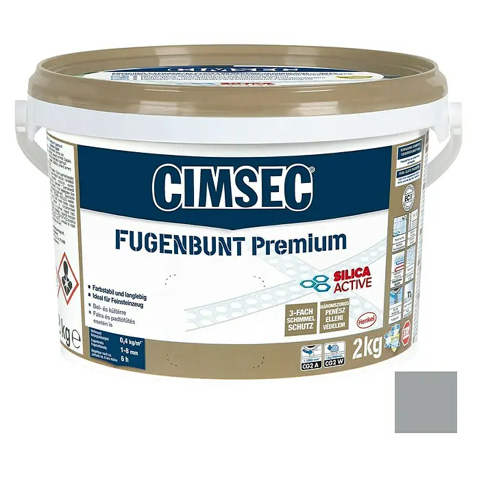 Cimsec Fugenmörtel Fugenbunt Premium - Silbergrau, 2 kg