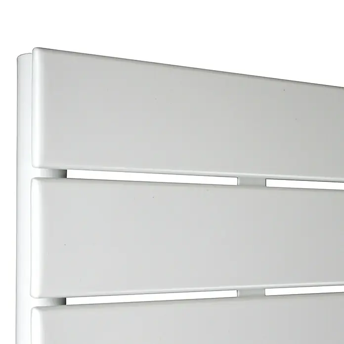 Camargue Designheizkörper Niagara - 52 x 190 cm, Anschlüsse: Unten mittig, 1.071 W, Weiß - Detailaufnahme