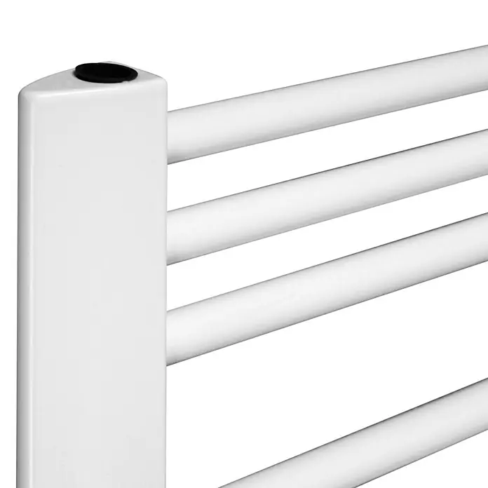 Camargue Badheizkörper Trapezo - 60 x 170 cm, Anschlüsse: Beidseitig unten, 892 W, Weiß - Detailaufnahme