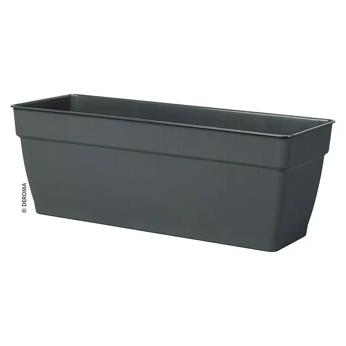 Deroma Ninfea Pflanzkasten - Außenmaß (L x B x H): 57 x 17 x 17,4 cm, Anthrazit - Vorderansicht