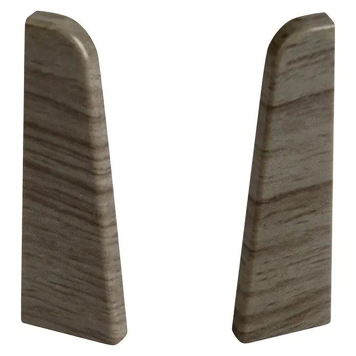 Egger Endkappe - Eiche Anthrazit, 2 Stk., Passend für: Egger Sockelleisten 17 x 60 mm - Vorderansicht