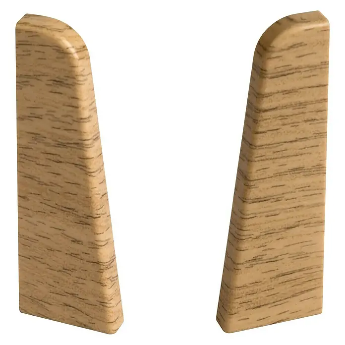 Egger Endkappe - Eiche Natur, 2 Stk., Passend für: Egger Sockelleisten 17 x 60 mm - Vorderansicht
