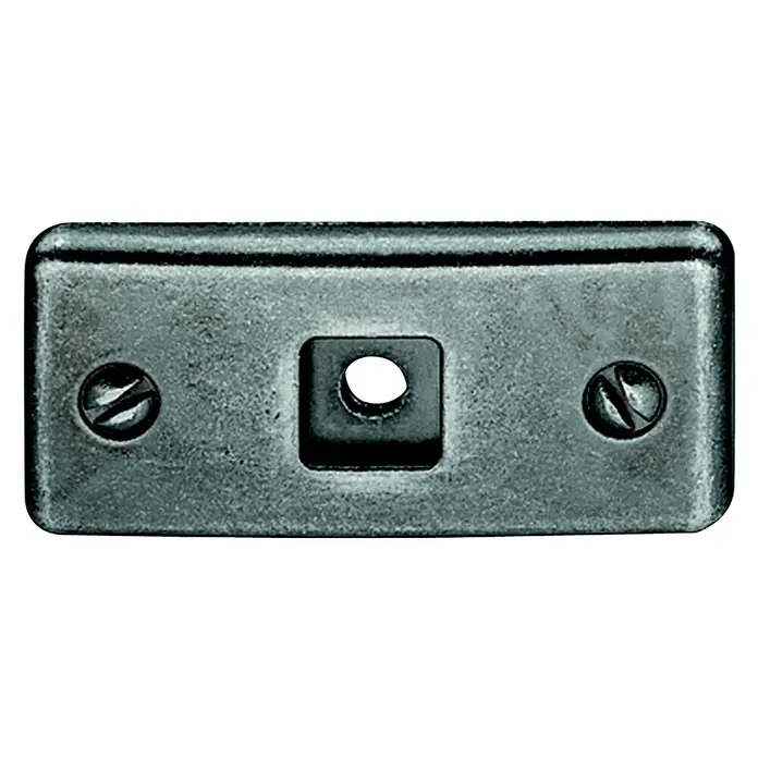 Čelna ploča za namještaj - M4, D x Š x V: 45 x 21 x 3,5 mm, Cinkov tlačni lijev, Srebrne boje - Pogled sprijeda