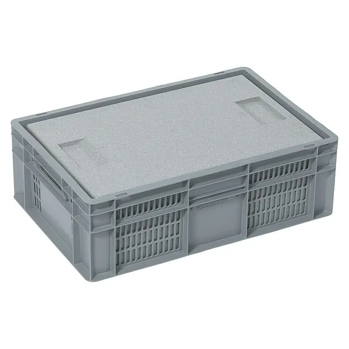 BAUHAUS Euro spremnik - 40 l, D x Š x V: 60 x 40 x 20 cm, Oblik: Otvorena, Mogu se slagati jedni na druge - Pogled sprijeda