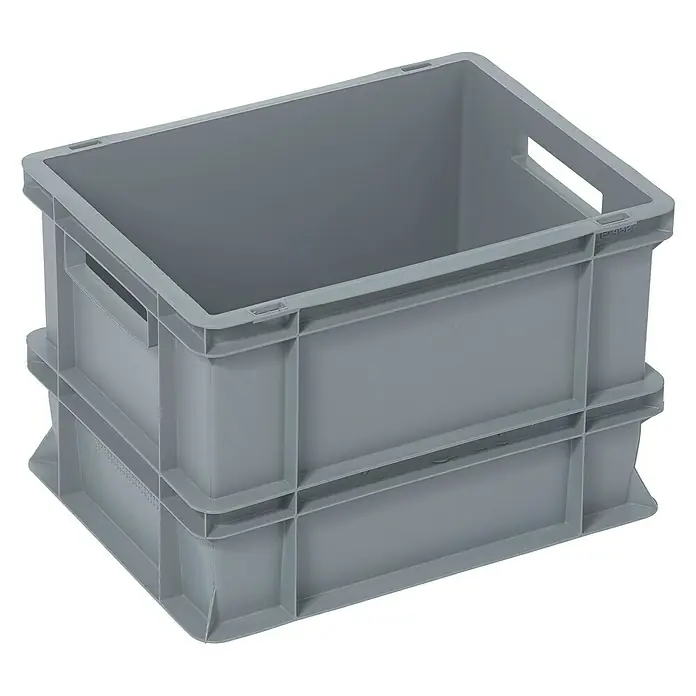 BAUHAUS Eurobehälter - 25 l, 40 x 30 x 27 cm, Geschlossen, Stapelbar - Vorderansicht