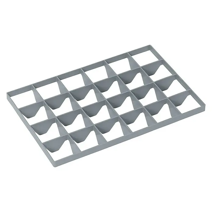 BAUHAUS Fachteiler - L x B x H: 55,8 x 35,7 x 6 cm, Anzahl Fächer: 24 Stk. - Vorderansicht