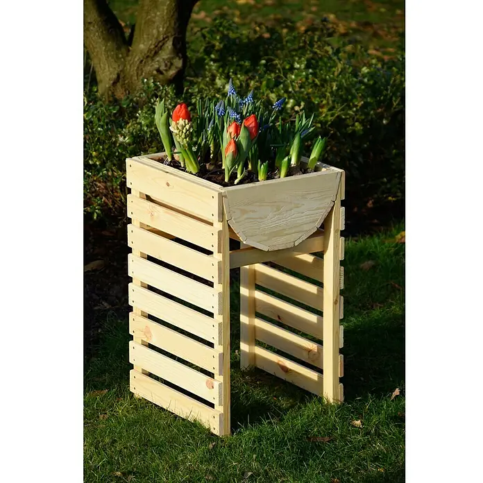 Dobar Hochbeet - 38 x 36 x 60 cm, Beige, Kiefer - Stimmungsaufnahme