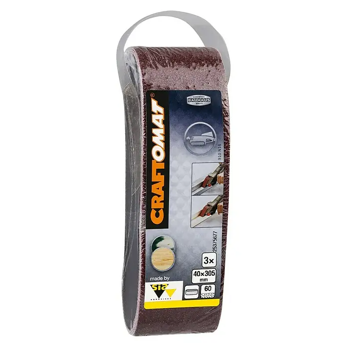 Craftomat Brusni remen BFWP - D x Š: 305 x 40 mm, Granulacija: 60, 3 Kom. - Pogled s desne strane