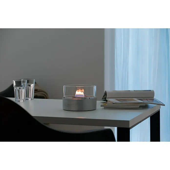 Tenderflame Tischfeuer Cafe Alu - Ø x H: 180 x 150 mm, Füllmenge: 0,3 l, Silber