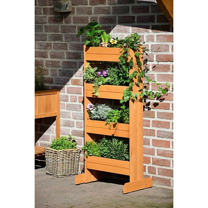Dobar Hochbeet - 55 x 40 x 125 cm, Bernstein, Kiefer - Stimmungsaufnahme