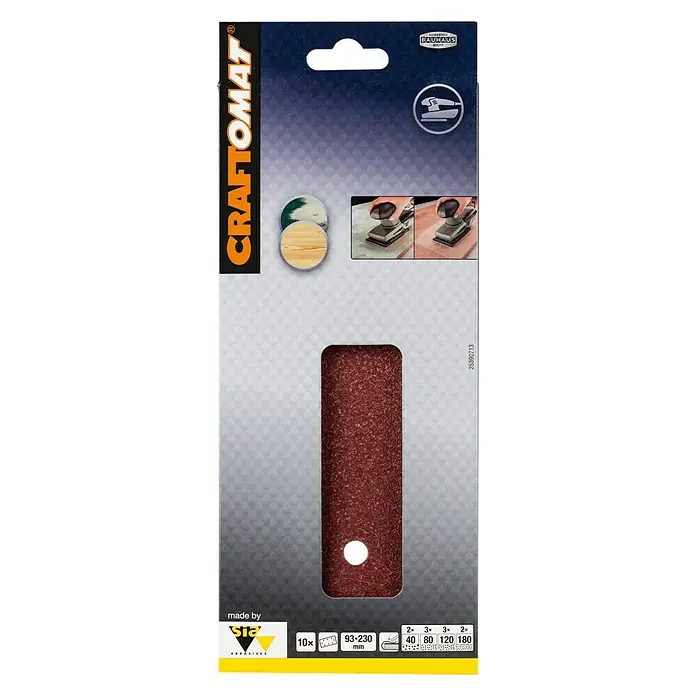 Craftomat Set brusnih listova - D x Š: 230 x 93 mm, 10 Kom., Pričvršćivanje stezanjem - Pogled sprijeda