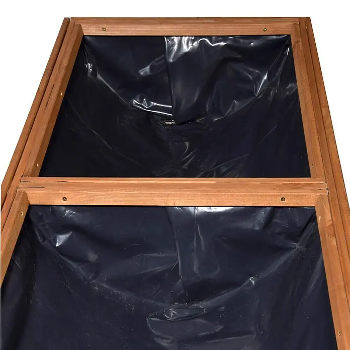 Dobar Hochbeet Rolling Garden - 100 x 50 x 71 cm, Braun, Kiefer - Detailaufnahme