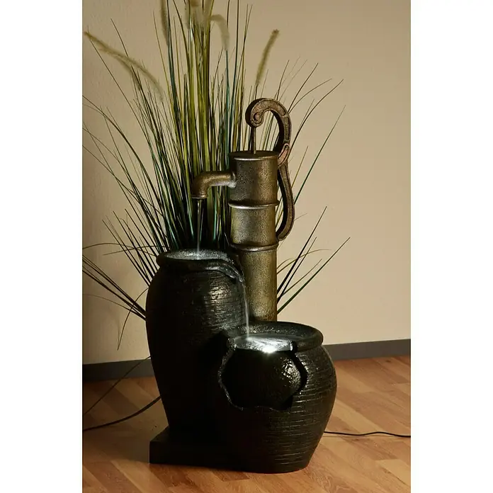Dobar Kunststeinbrunnen - 47,5 x 38,5 x 84 cm - Stimmungsaufnahme