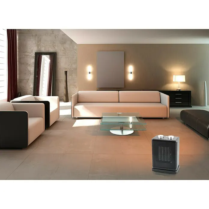 Keramička ventilatorska grijalica FH-111907 - 1.500 W, Visina: 24,4 cm, S termostatom