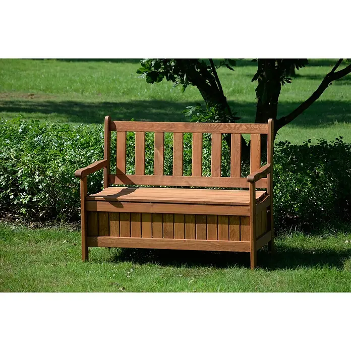Dobar Gartenbank - 115 cm, Kiefer, Braun - Stimmungsaufnahme