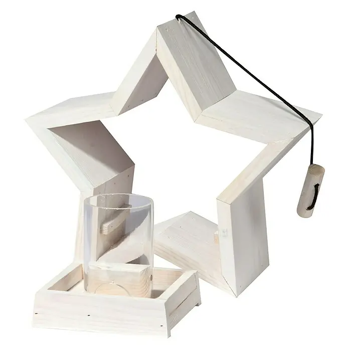 Luxus Vogelhaus Futterstation - 30 x 14 x 30 cm, Weiß