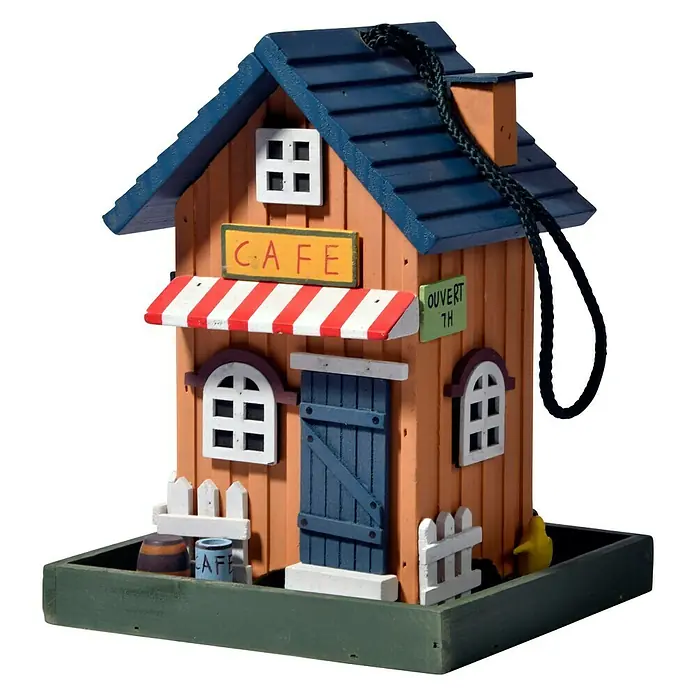 Dobar Vogelhaus Cafe - 18 x 18 x 23 cm - Linke Seitenansicht