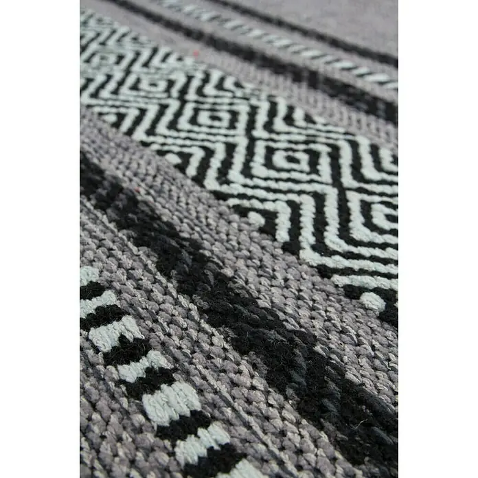 Kayoom Teppich Native - Grau, L x B: 230 x 160 cm, 100% Baumwolle - Detailaufnahme