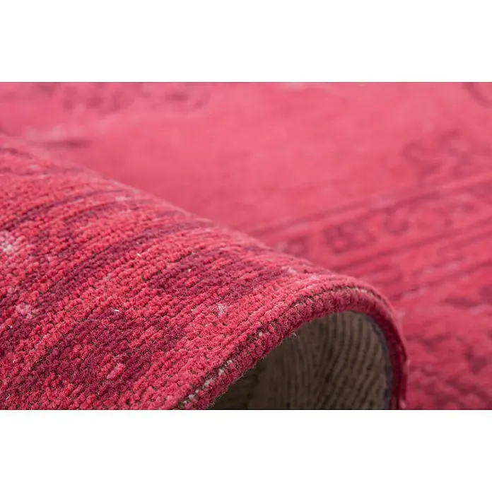 Kayoom Teppich Select 375 - Rot, L x B: 170 x 120 cm, 50% Baumwolle, 50% Polyester Chenille - Detailaufnahme