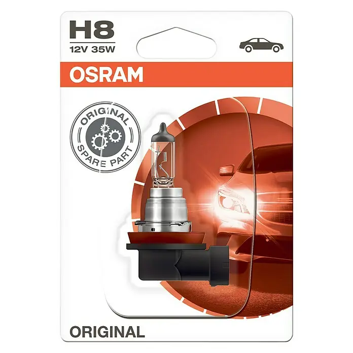 Osram Halogen-Scheinwerferlampe Original Line - H8, 1 Stk. - Vorderansicht