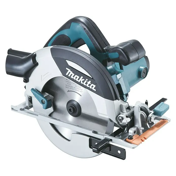 Makita Handkreissäge HS7101J1 - 1.400 W, Sägeblatt: Ø 190 mm, 5.500 U/min - Vorderansicht