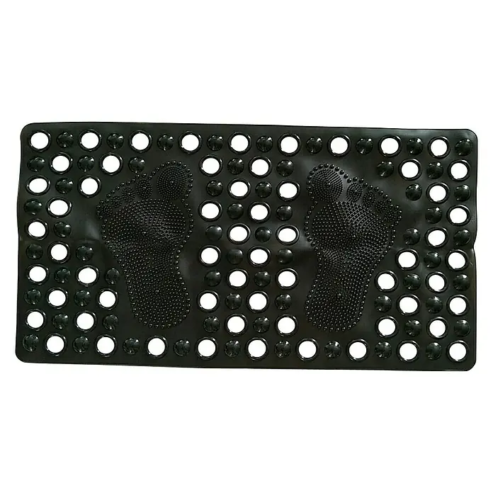 Camargue Podloga za kadu Fuss - 66 x 36 cm, PVC, Crne boje - Pogled sprijeda