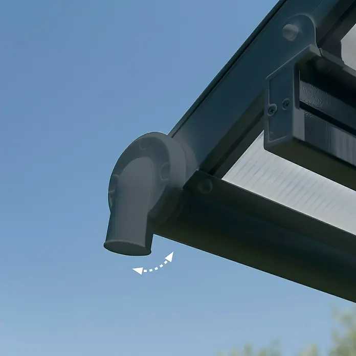 Palram – Canopia Terrassenüberdachung Joya - Tiefe: 3 m, B x H: 6,1 x 2,16 m, Anthrazitgrau - Anwendungsbeispiel