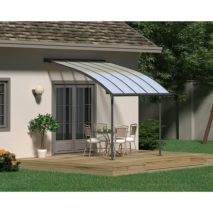 Palram – Canopia Terrassenüberdachung Joya - Tiefe: 3 m, B x H: 3,05 x 2,16 m, Anthrazitgrau - Stimmungsaufnahme