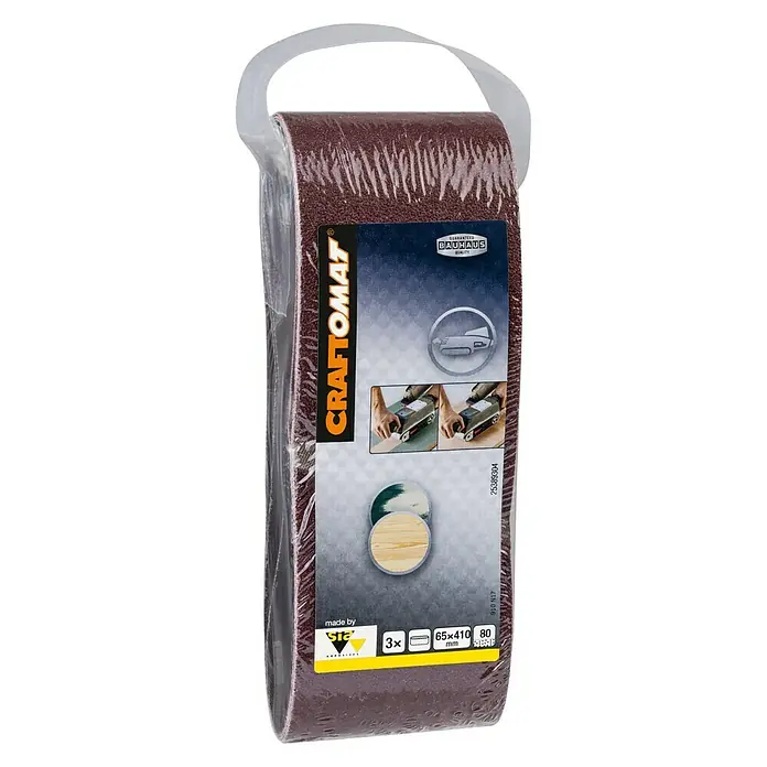 Craftomat Brusni remen BFWP - D x Š: 410 x 65 mm, Granulacija: 80, 3 Kom. - Pogled s desne strane