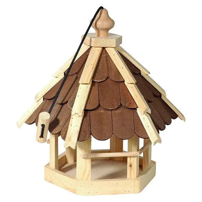 Dobar Vogelhaus - 33 x 29 x 36 cm, Natur/Braun - Vorderansicht